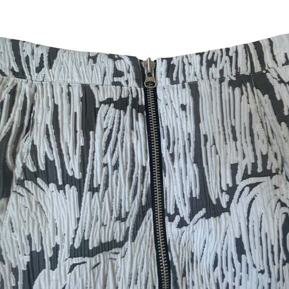 Opening Ceremony Komondor Mini Skirt Jacquard Zip Gray White Size 6 - Picture 3 of 16